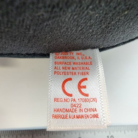 TY Cobb Black Spider Plush 12" Orange Striped Legs Halloween Squishy 2022 - Picture 7 of 7